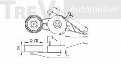 TREVI AUTOMOTIVE ta1805 -  Натяжная планка, поликлиновой ремень